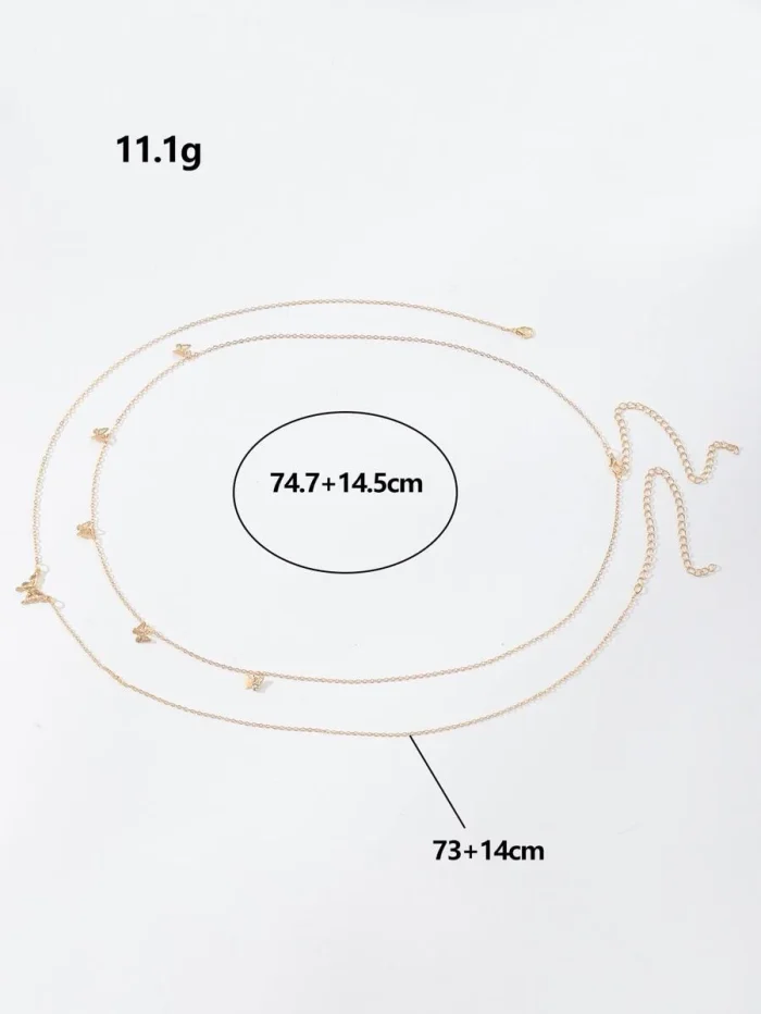 2pcs/set Butterfly Decor Waist Chain - Image 6