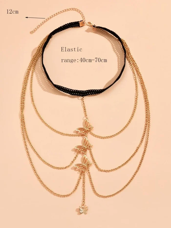 Butterfly Decor Layered Thigh Chain - Image 5