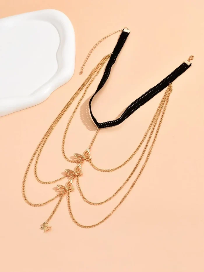 Butterfly Decor Layered Thigh Chain - Image 6