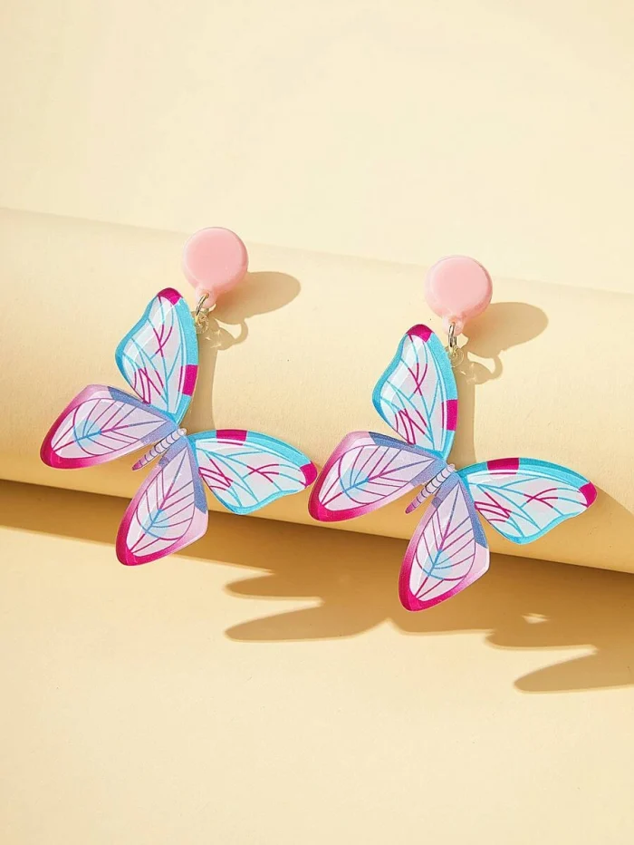 Butterfly Drop Earrings - Image 2