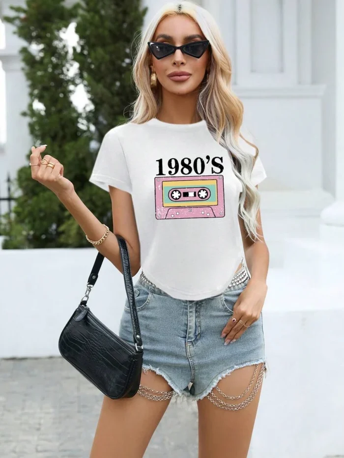 SHEIN Unity Audiotape And Letter Graphic Tee - Image 3