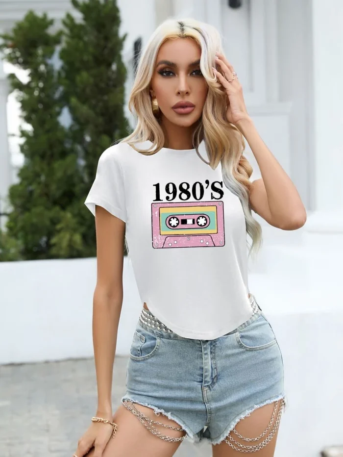 SHEIN Unity Audiotape And Letter Graphic Tee - Image 4