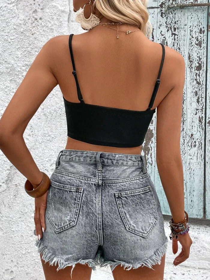SHEIN VCAY Floral Print Lace Trim Crop Cami Top - Image 2