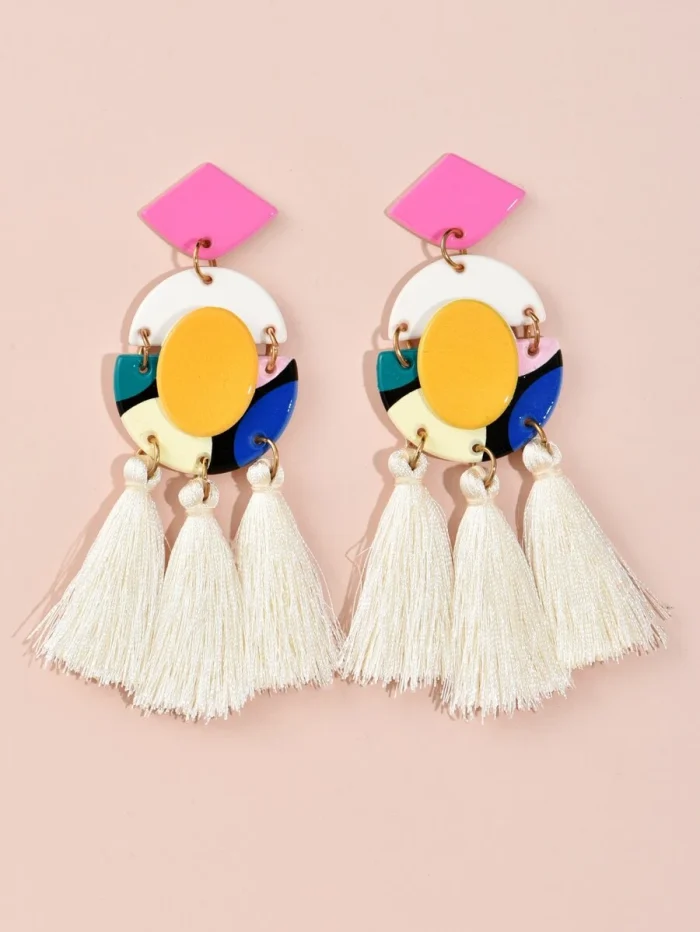 Tassel Drop Earrings - Image 3