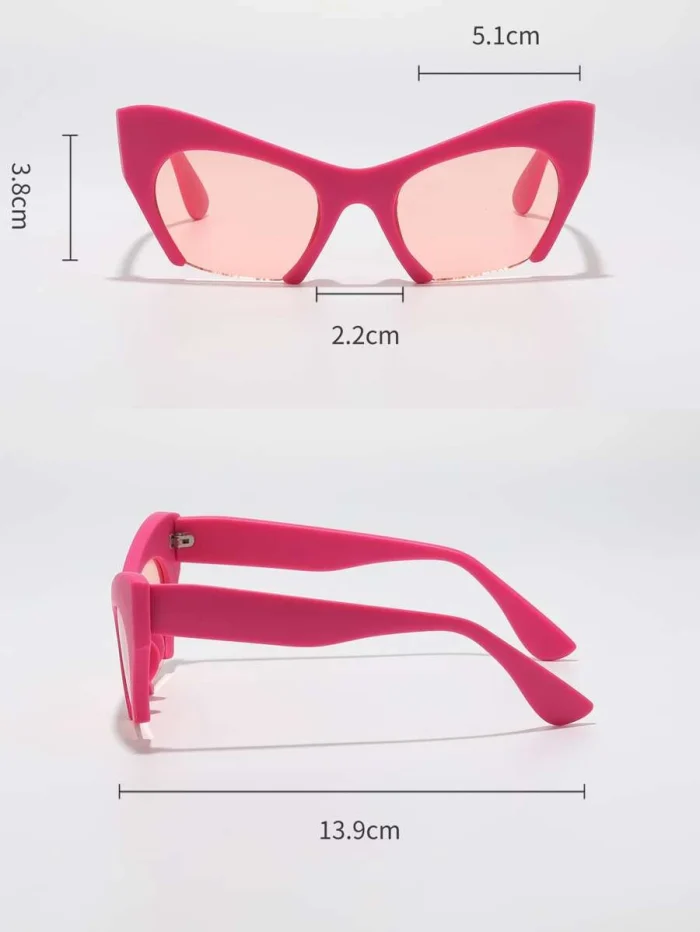 Tinted Lens Cat Eye Fashion Glasses - Image 4