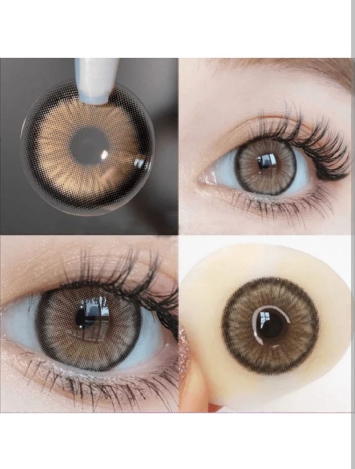 1pair Enlargement Natural Disposable Colored Contact Lenses With Large Diameter For Dating Or Daily Life Brown