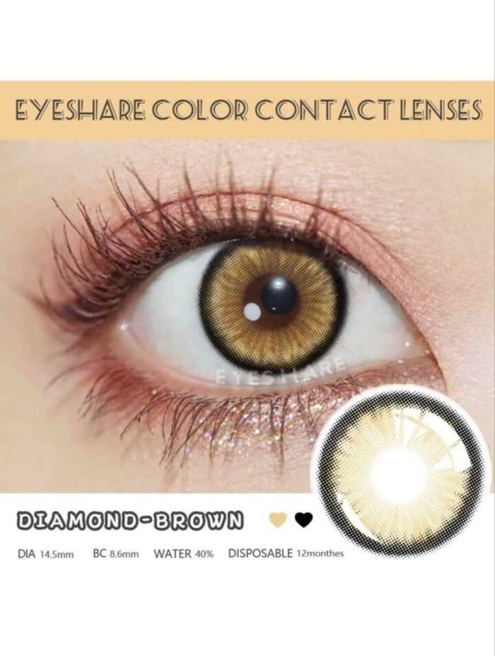 1pair Enlargement Natural Disposable Colored Contact Lenses With Large Diameter For Dating Or Daily Life Brown - Image 5