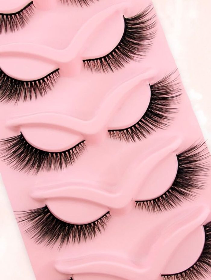 5 Pairs Full False Lashes Cat Eye Look - Image 5