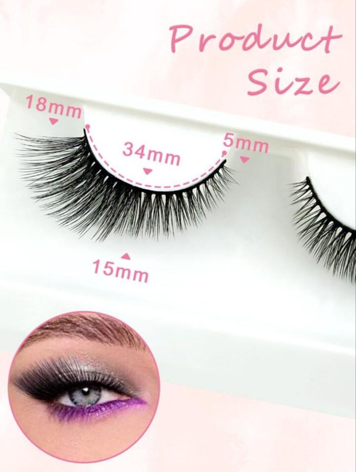 5 Pairs Full False Lashes Cat Eye Look - Image 3