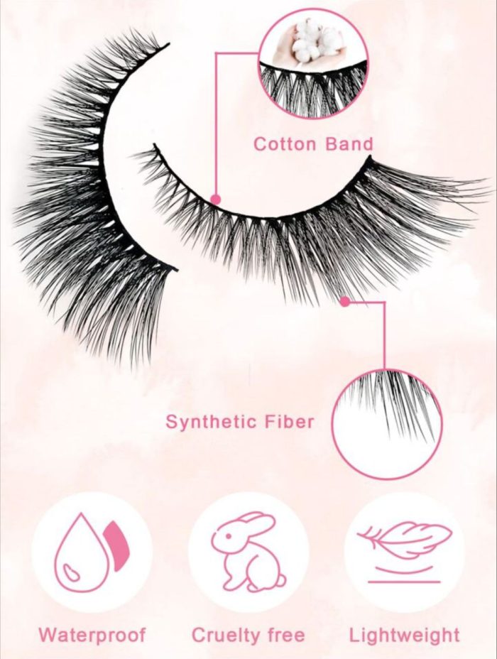 5 Pairs Full False Lashes Cat Eye Look - Image 2