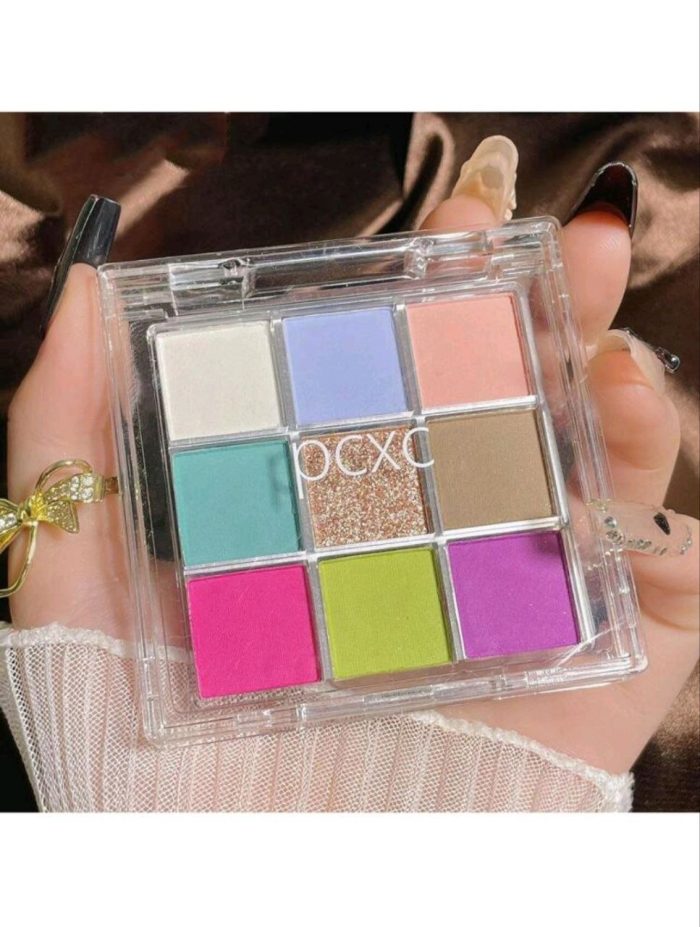 9-Color Eyeshadow Palette, 1pc Smudge Proof Waterproof Eye Makeup Product