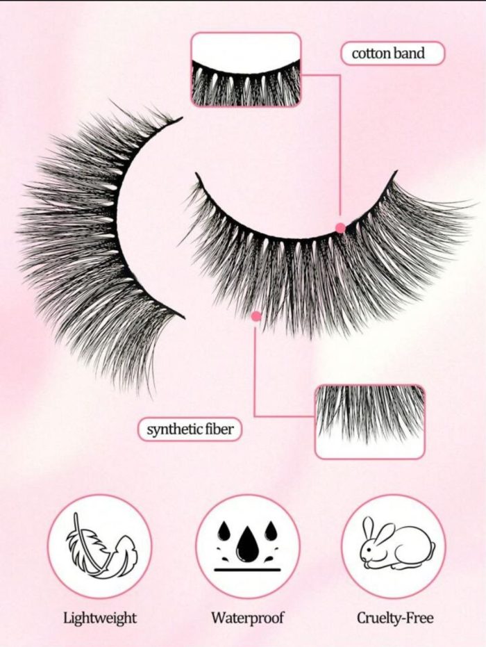 False Eyelashes, 5pairs Fluffy Volumized Eyelashes Lashes Dramatic Look 3D Wispy Faux Mink Lashes - Image 6