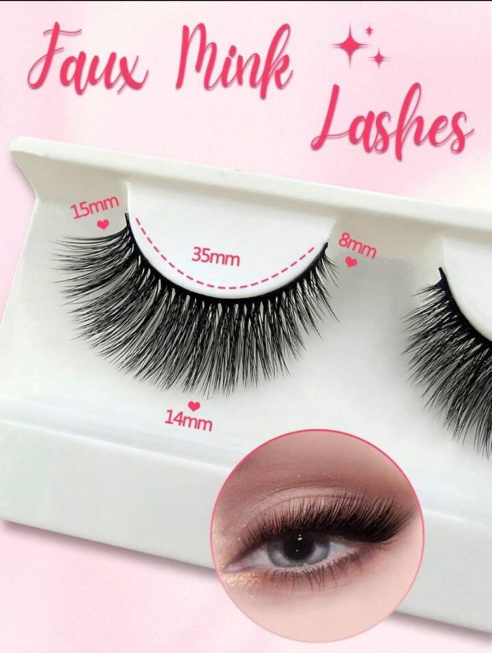 False Eyelashes, 5pairs Fluffy Volumized Eyelashes Lashes Dramatic Look 3D Wispy Faux Mink Lashes - Image 5