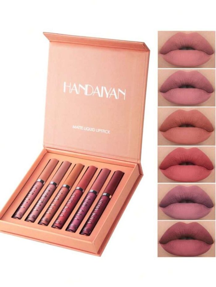 Liquid Lipcolor,Multi-Function Lip Gloss Set, 6pcs Long-Wearing Waterproof Lip - Image 5