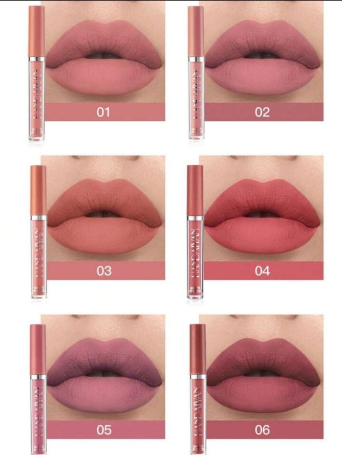 Liquid Lipcolor,Multi-Function Lip Gloss Set, 6pcs Long-Wearing Waterproof Lip - Image 2