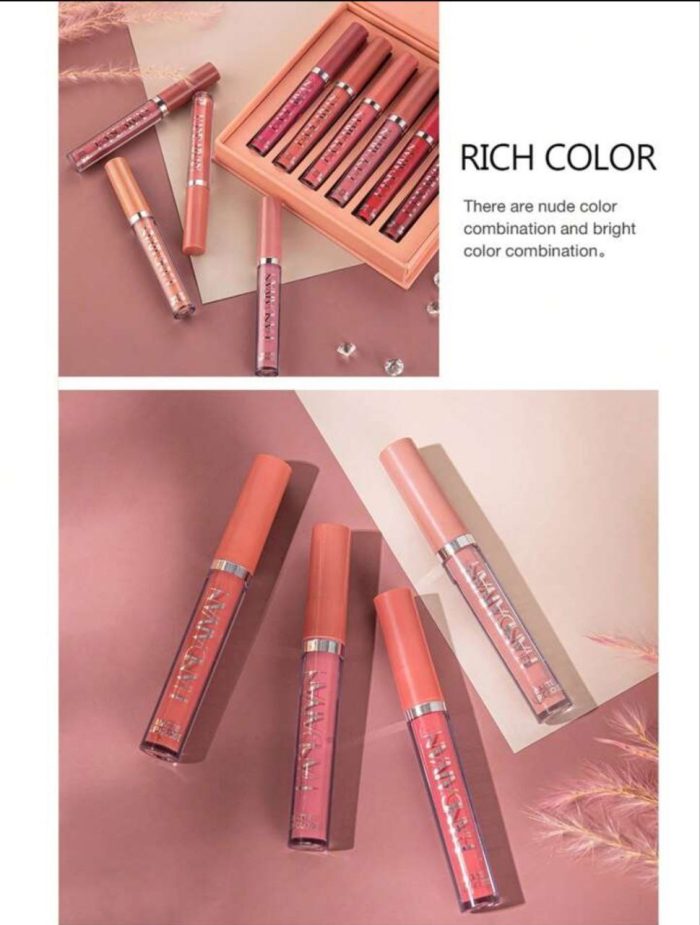 Liquid Lipcolor,Multi-Function Lip Gloss Set, 6pcs Long-Wearing Waterproof Lip - Image 8