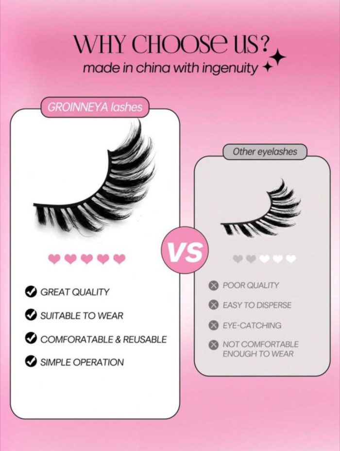 Manga Lashes, 7pairs Cat Eye False Eyelashes - Image 2