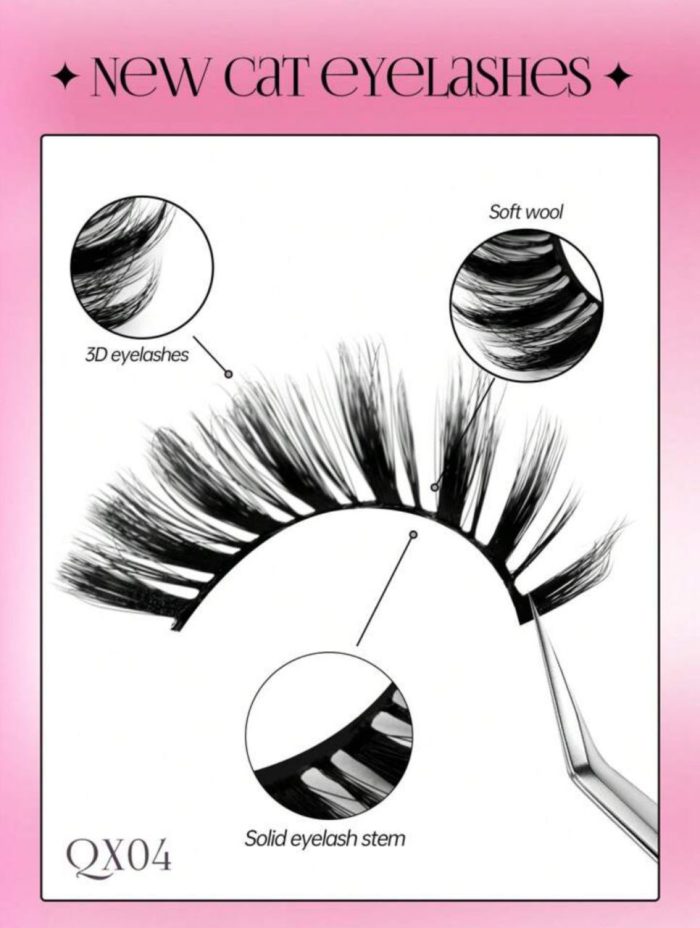 Manga Lashes, 7pairs Cat Eye False Eyelashes - Image 3