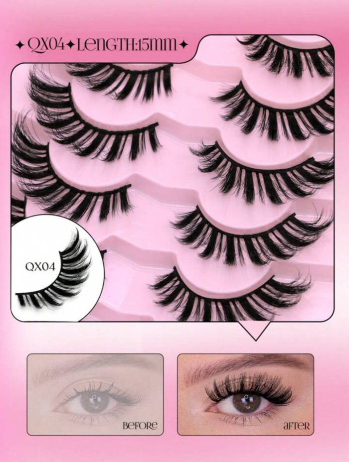 Manga Lashes, 7pairs Cat Eye False Eyelashes - Image 4