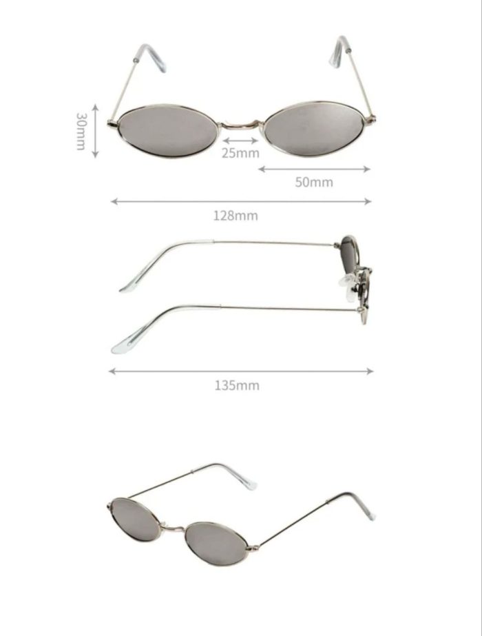 2pairs Oval Metal Frame Fashion Glasses - Image 4