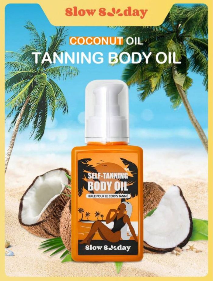 SlowSunday Sunless Tanner, Self-Tanning Oil for Face and Body, Golden Tanning without the Sun - Image 2