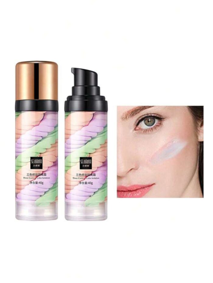 Three Contour Color Isolation,  Primer Face Makeup Waterproof Oil-control BB Primer Cream