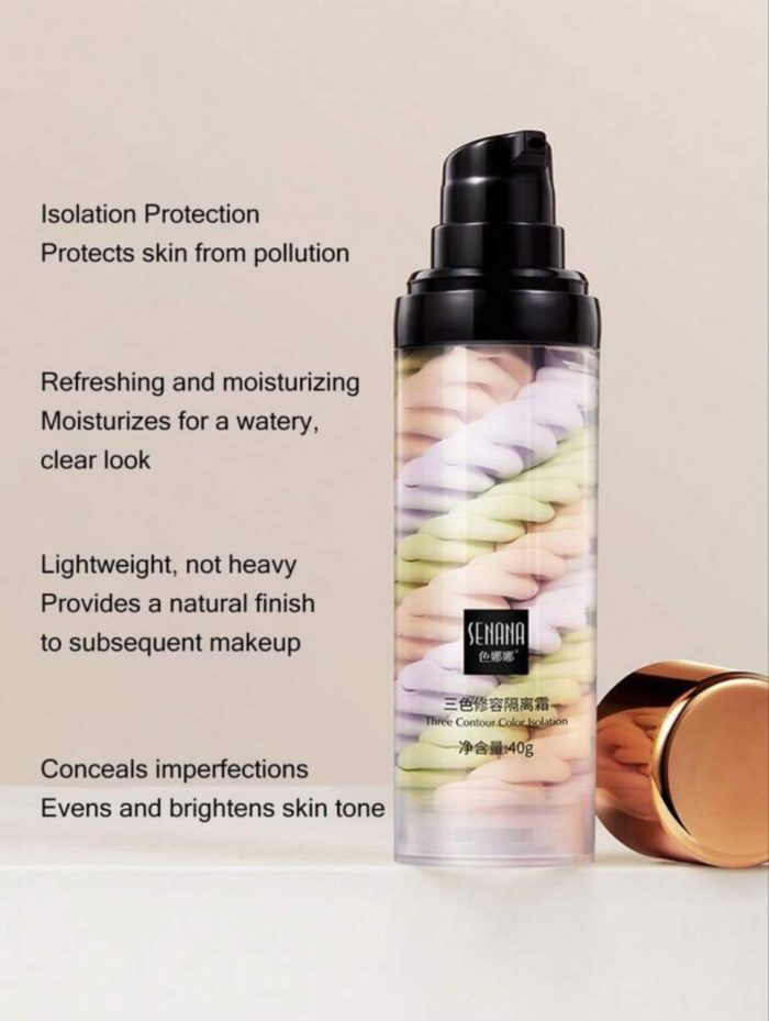 Three Contour Color Isolation,  Primer Face Makeup Waterproof Oil-control BB Primer Cream - Image 3