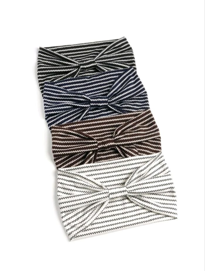 4pcs Striped Pattern Hair Band - Image 3