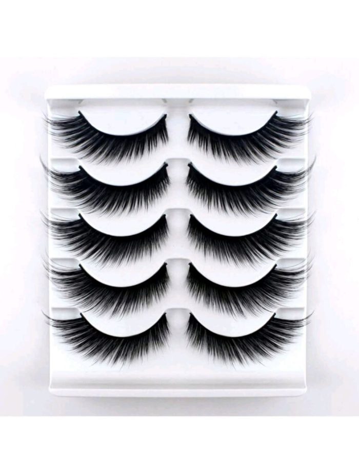 5pairs Winged Soft Faux Mink False Eyelashes, Foxy Eye/cat Eye Shape, Natural Look False Eyelashes - Image 3