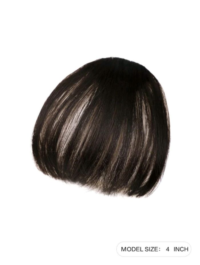 Bangs Hair Clip Slim Bangs Women's Wig Clip Air Bangs Hair Extensions (Black Brown) - Image 2