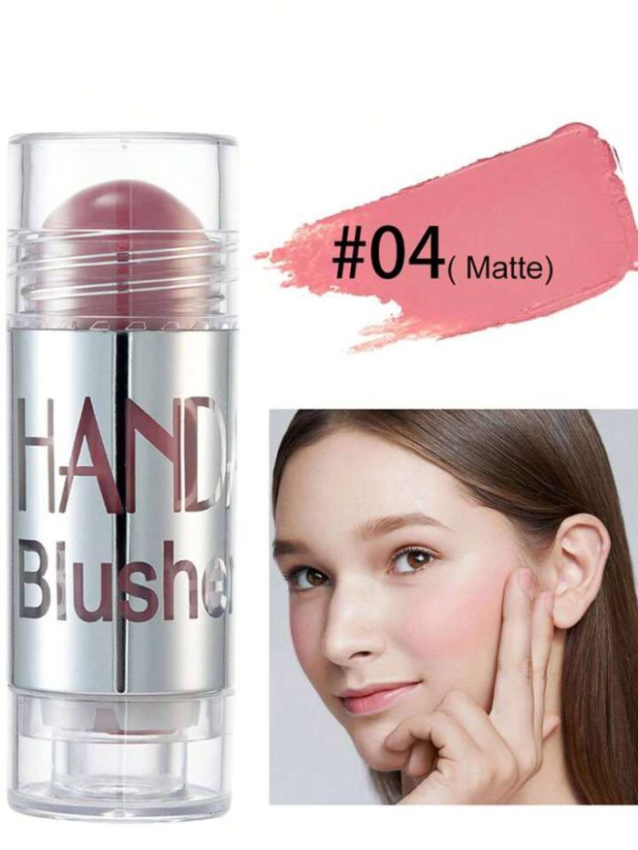 1Pc Highly Pigmented Blush Facial Cheek Blusher Contour Blush Wand Cream Blush Baby Pink