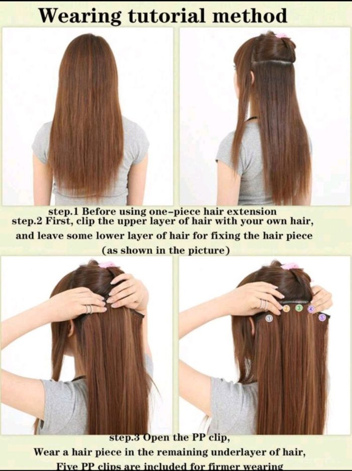 Clip In Short Curly Synthetic Hair Extension Black - Image 6