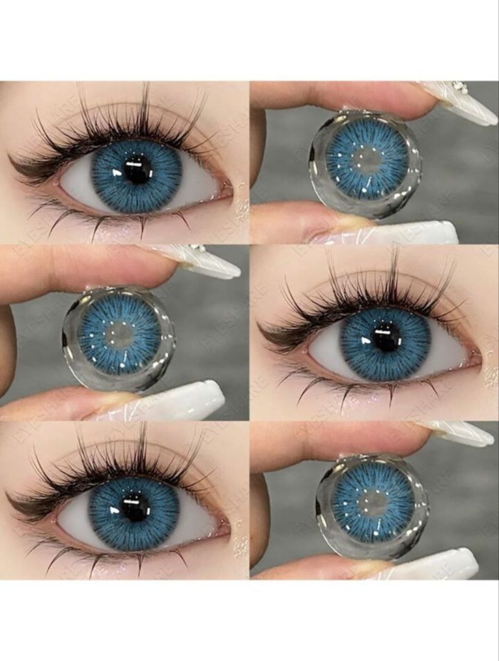 Eyeshare 1 Pair VIENNA Series Colored Contact Lenses Yearly Use 14.5mm Blue