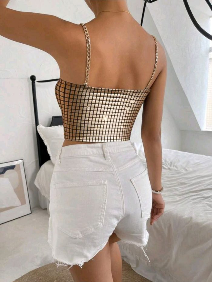 SHEIN BAE Metallic Crop Cami Top - Image 2