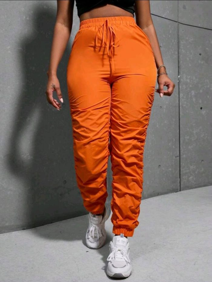 SHEIN Slayr Knot Front Ruched Pants