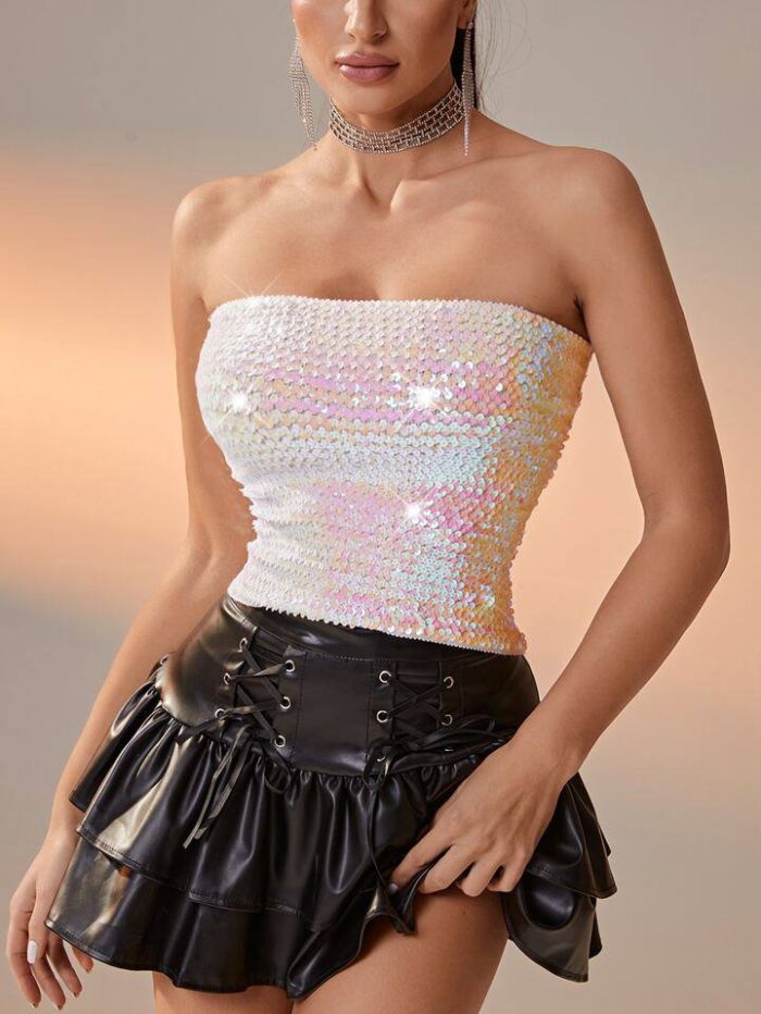 Sequin Tube Top