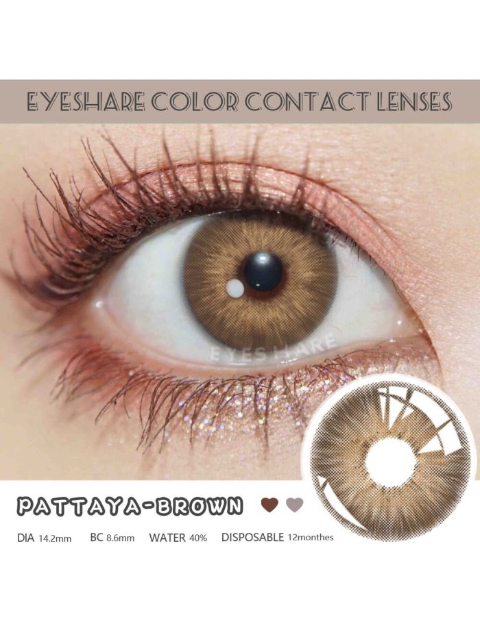 1 Pair Soft Colored Contact Lenses Natural And Comfortable Wearing On Daily Brown - Image 6