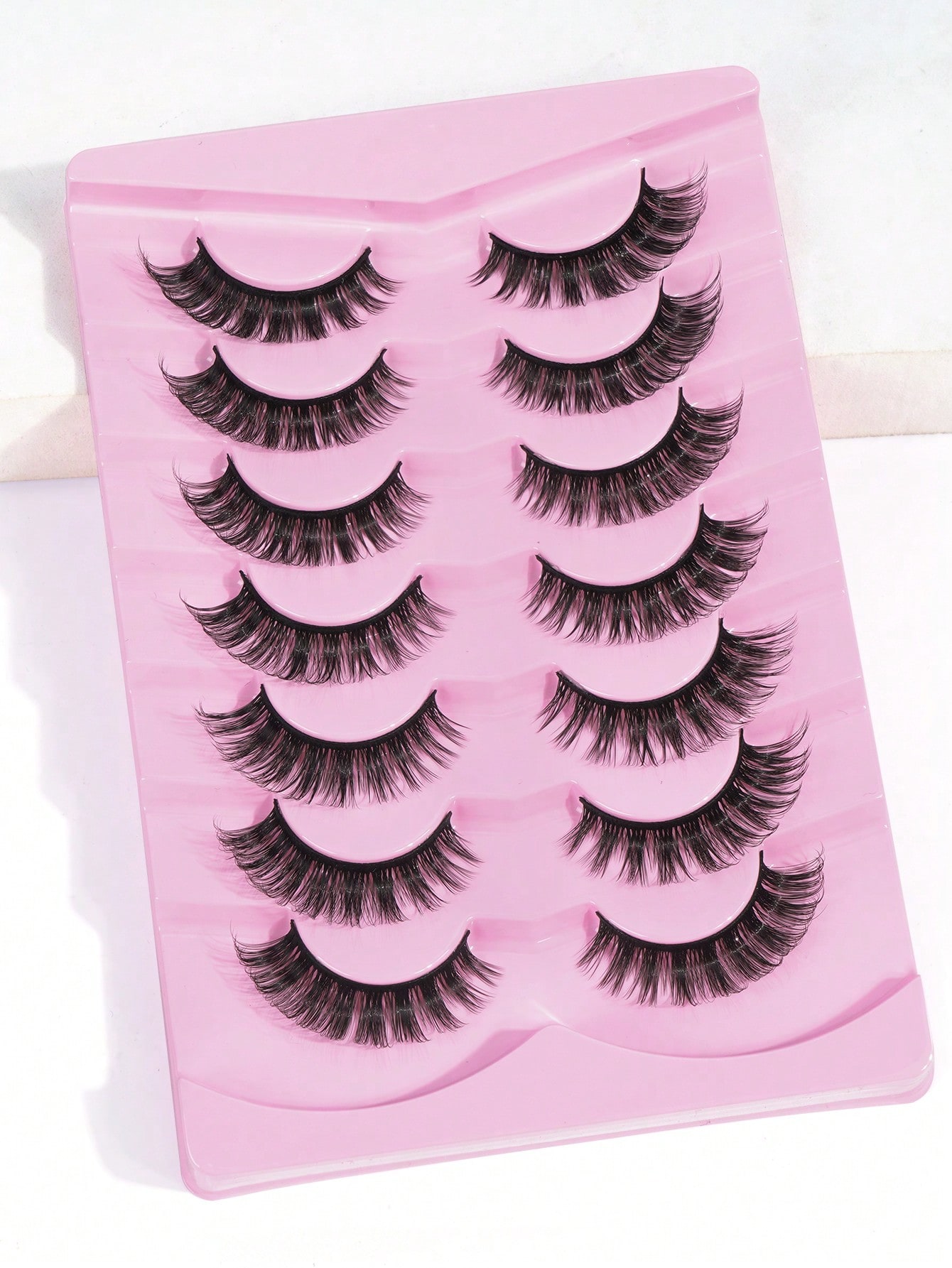 7 Pairs/set Criss-cross Faux Eyelashes, Thick, Curly And Dramatic - Image 4