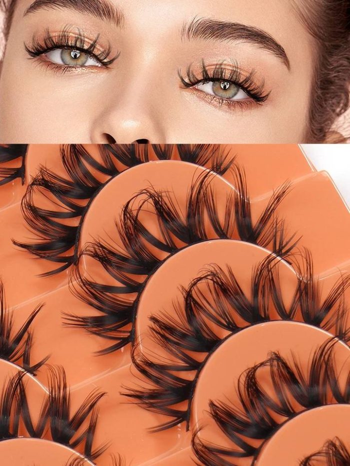 False Eyelashes, 10Pairs Separated Fake Eyelashes Natural