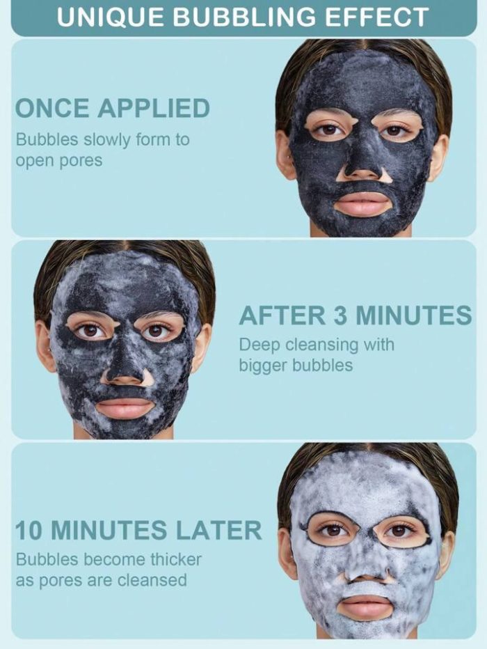 SlowSunday Deep cleansing  Moisturizing Charcoal Bubbling Mask 5pc bulk,korean mask - Image 3