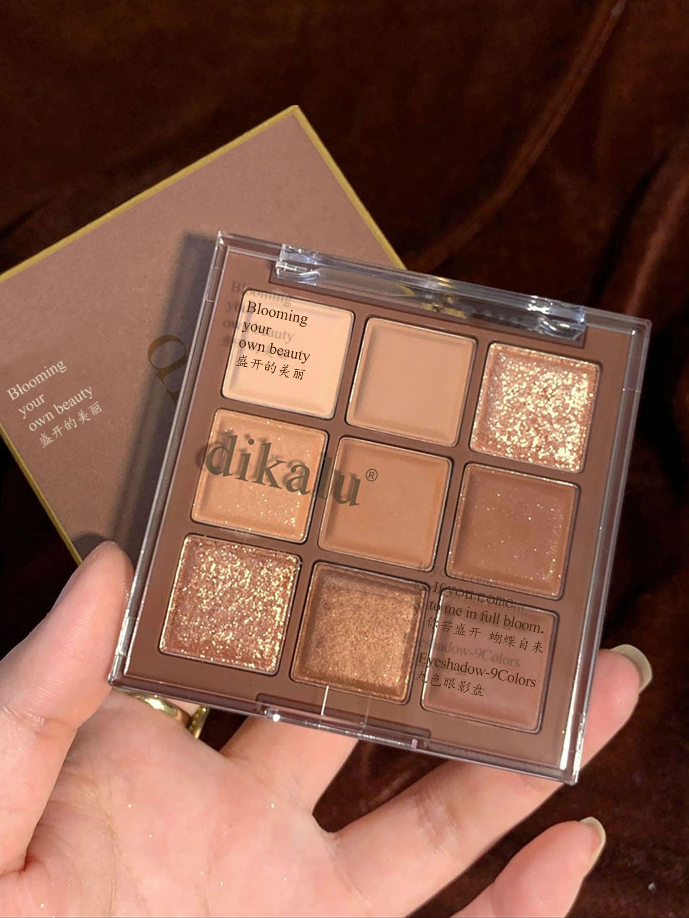 9-Color Eyeshadow Palette, Shimmer & Matte Smudge Proof Eye Shadow Makeup Product For Daily Use