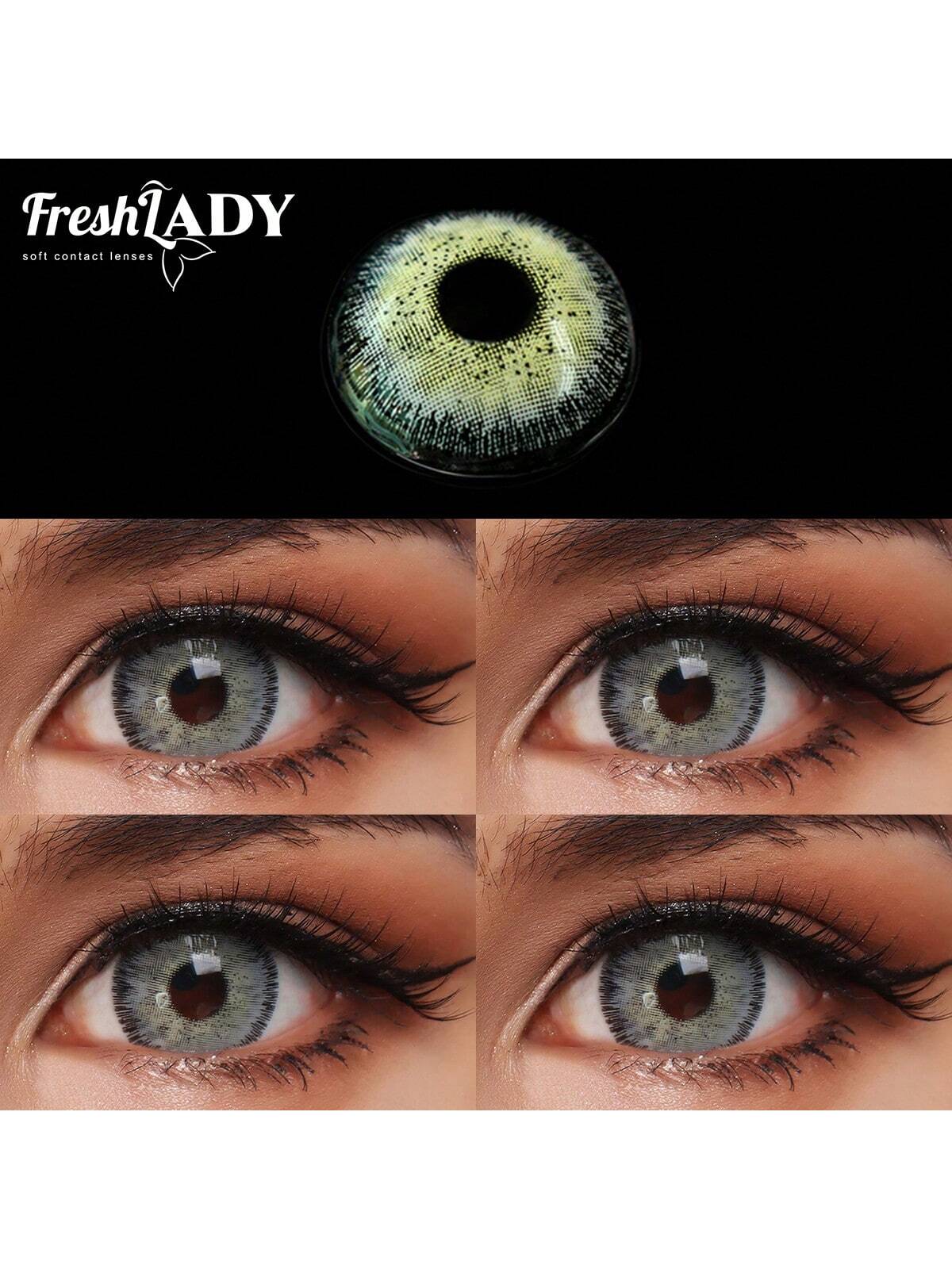 Chrismas Freshlady Magic Gray Colored Contact Lenses 1 Year Disposable Grey - Image 2