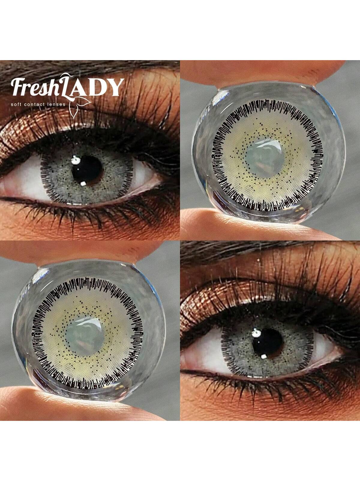 Chrismas Freshlady Magic Gray Colored Contact Lenses 1 Year Disposable Grey - Image 4
