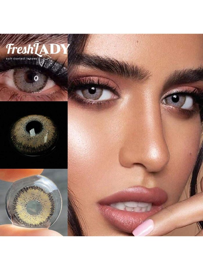 Chrismas Freshlady Magic Hazel Colored Contact Lenses 1 Year Disposable Brown