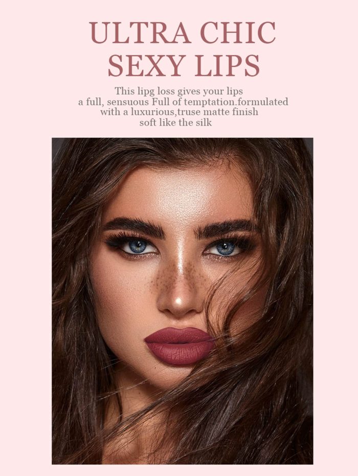 Creative Dual-ended Matte Shimmer Lip Gloss Lip Paint Non-stick Cup Long-lasting Liquid Lipstick 03 Festival Week - Image 5