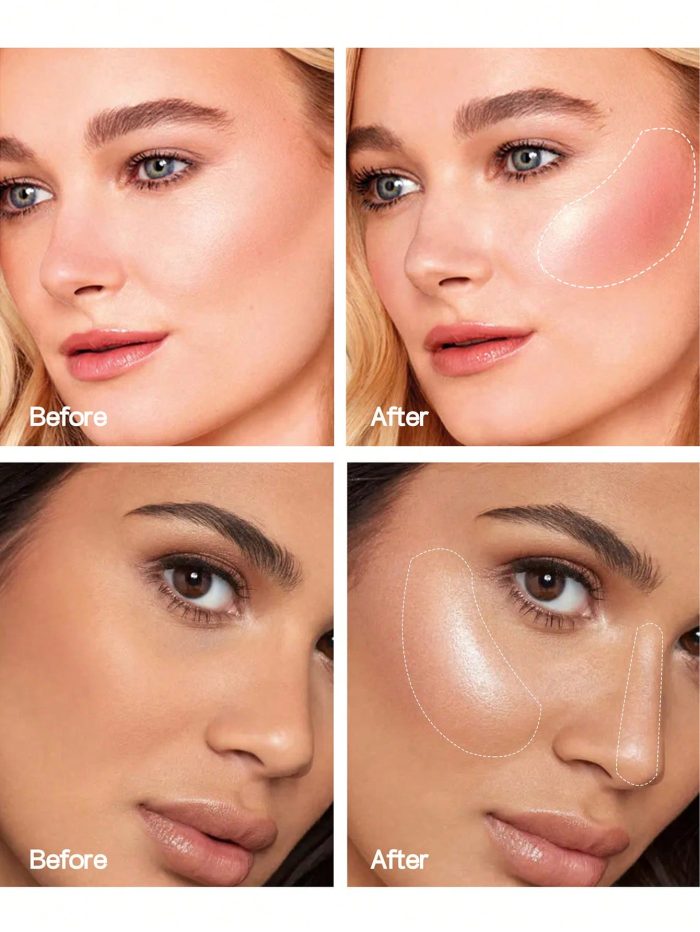 Liquid Blush,1Pc Smudge Proof Multi-Function Blush Stick Facial Cheek Blusher Contour Blush 02 Coral - Image 2