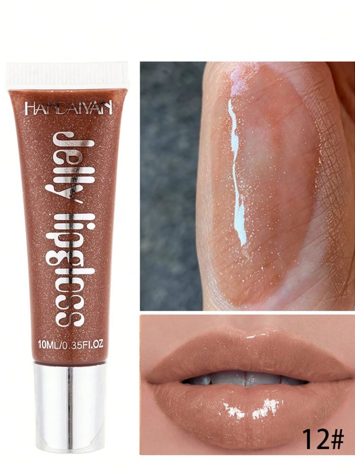 Moisturizing Lip Gloss,1Pc Glossy Moisturizing Long-Lasting Lip Gloss Highly Pigmented Lip Glaze 12 Maroon