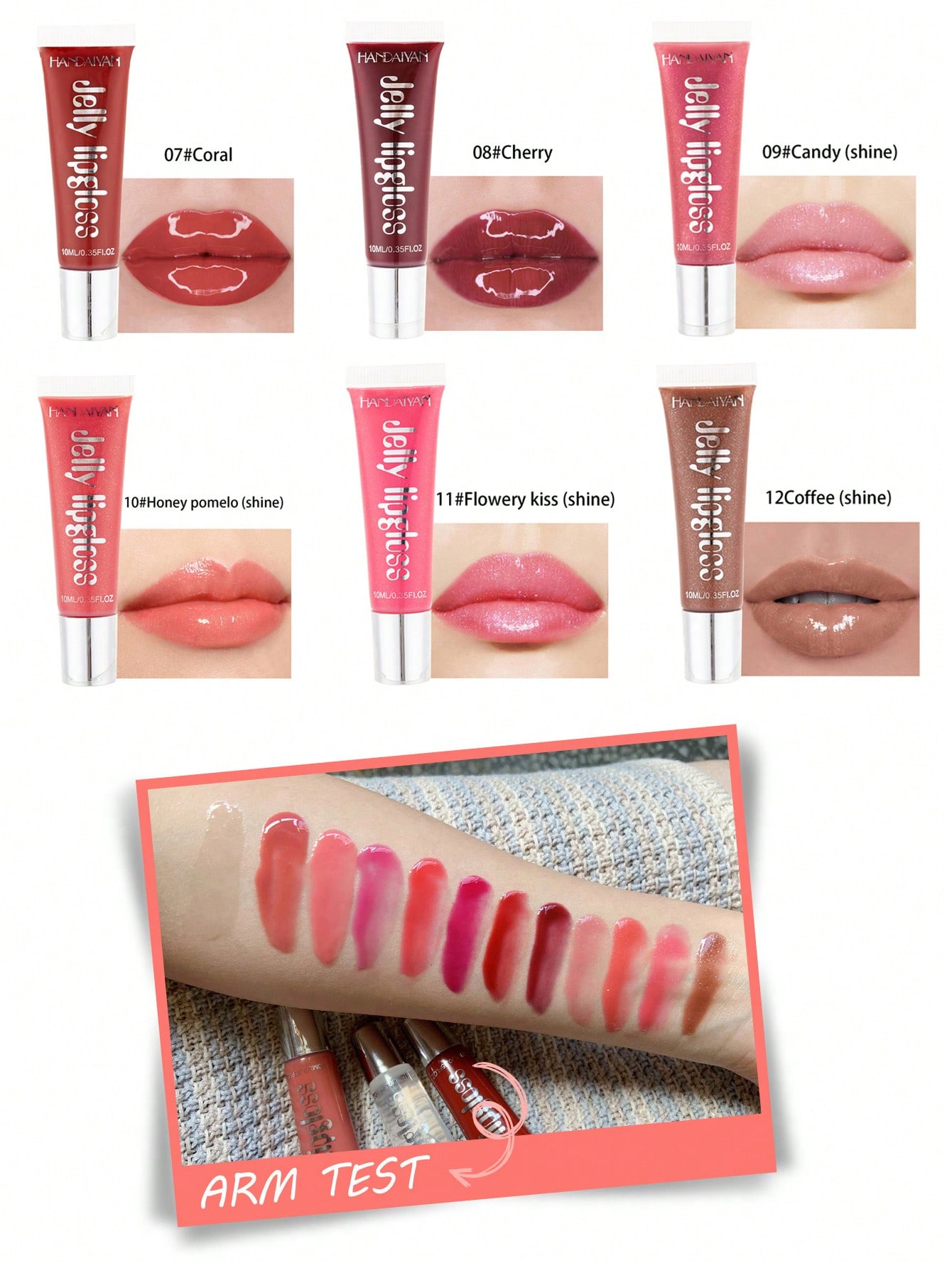 Moisturizing Lip Gloss,1Pc Glossy Moisturizing Long-Lasting Lip Gloss Highly Pigmented Lip Glaze 12 Maroon - Image 4