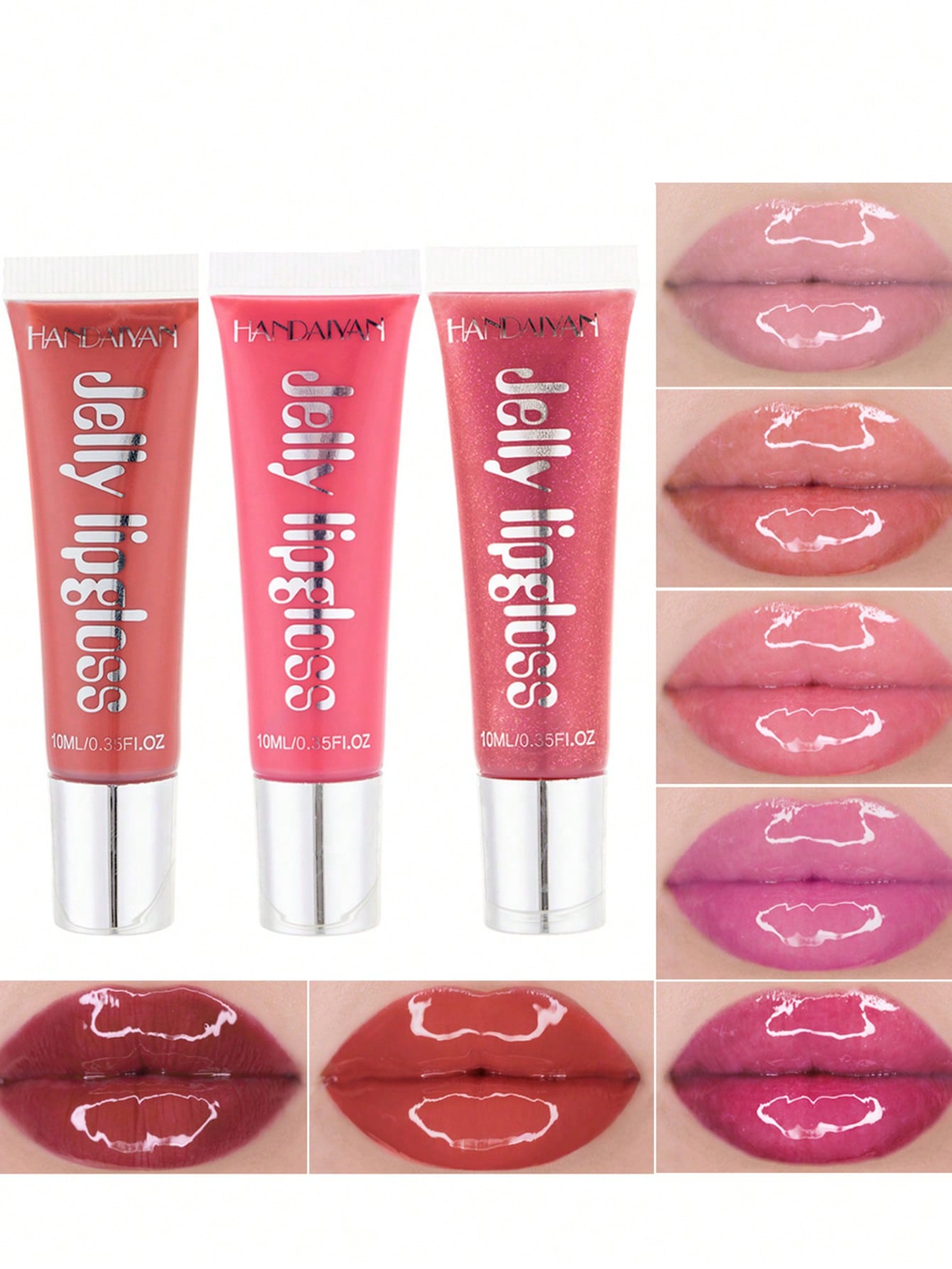 Moisturizing Lip Gloss,1Pc Glossy Moisturizing Long-Lasting Lip Gloss Highly Pigmented Lip Glaze 12 Maroon - Image 3