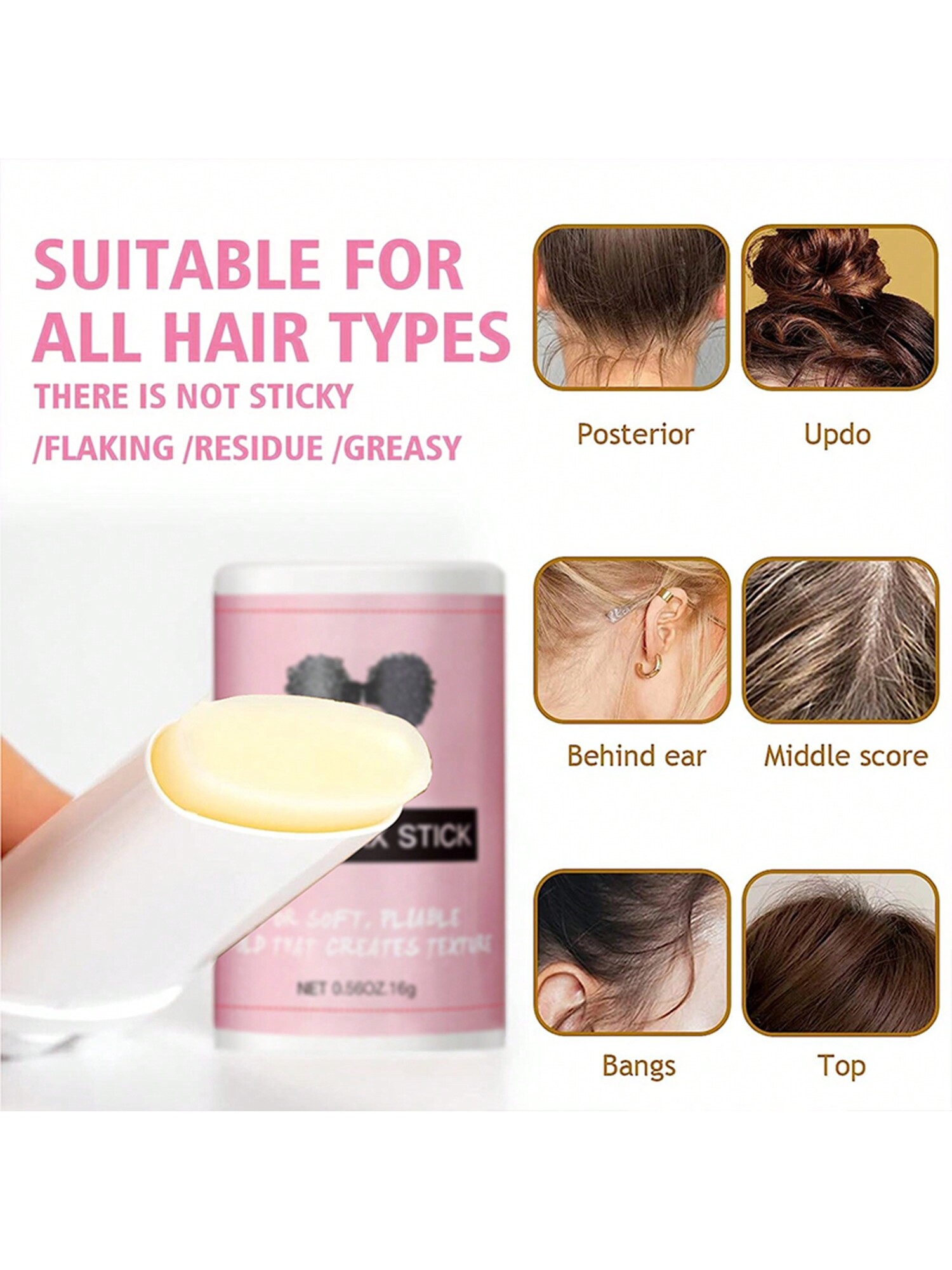 16g Small Size Smooth And Glossy Hair Wax Stick For Stray Hair, Travel, And Styling, Suitable For Women's Hair And Wigs, Floral Scent - Image 2